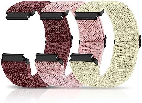 Relting Compatible with 16mm 18mm 19mm 20mm 22mm 24mm Watch Bands Quick Release Replacement Wristband,Adjustable Stretchy Nylon Solo Loop Straps Fabric Braided Sport Elastic Bands for Men Women