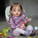 Angelbaby Soft Reborn Baby Dolls Realistic Reborn Toddler Girl 24 inches Lifelike Newborn Silicone Baby So Alive Doll Look Real Cute Beautiful Weighted Bebe Reborns Girl Life Size Detailed Kid Toys