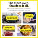 Lodge Essential Enamel Cast Iron Dutch Oven - Perfect for Bread Baking, Braising, Marinating & Slow Cooking - Features Moisture-Sealing Lid & Dual Handles - Kitchen Essentials - 6 Quarts - Caribbean Blue