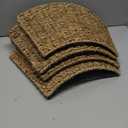 StorageWorks 22.5 Inch Christmas Tree Collar, 4-Piece Durable Christmas Tree Base Cover for Artificial Trees, Handcrafted Seagrass Christmas Tree Skirt for Christmas Decor, Medium