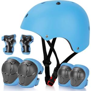 Kids Bike Helmet,Adjustableoddler Skateboard Helmets for 3-5-8-14 Years Kids Girls Boys Youth Bicycle Helmet for Scooter Balance Bike Rollerskating Skateboard (Light blue)