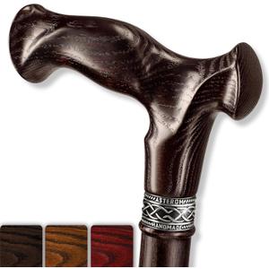 Asterom Walking Cane for Men & Women - Handmade, Ergonomic, Wooden Canes - Cool Walking Sticks for Seniors (32 Inch, #1 Walnut)