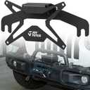 JOYTUTUS Universal Flip-Up License Plate Mount For 10" Hawse Fairlead, License Plate Holder Compatible With Pickup Truck Off-Road Car RV Bumper Winch Hawse Fairlead Front License Plate Bracket