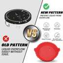 Car Cup Holder Coaster, Non-Slip Car Cup Holder Coasters, Universal Car Cup Holder Insert, Car Interior Accessories Mat (Red diamon less, 4 Pack)