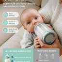 Grownsy Detachable Portable Bottle Warmer for Travel, All-in-One BPA-Free Shatterproof Non-Glass Milk Warmer with Nipple, Dual Heating Modes for Breastmilk & Formula, Fast Heating & Long Battery Life