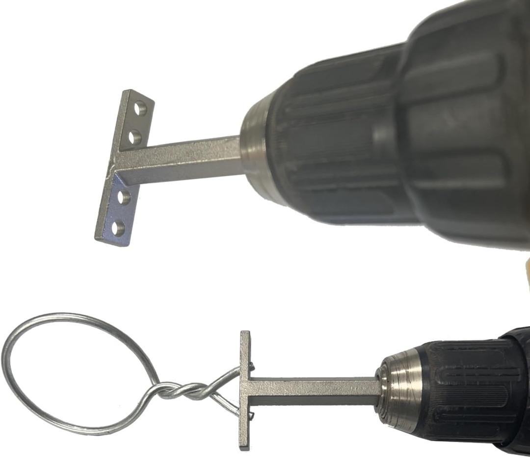 Keyfit Tools Wire Twister Fence Wire Twisting Tool Drill Power Installation Chain Link Wire Rebar Tie Up To 3/16" 7 gauge Wire