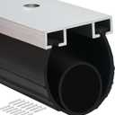 Duzzy Universal Garage Door Seals Kits, Pre-drilled 20 Feet U+O Ring Heavy-Duty Weatherproofing Garage Door Rubber Seals Bottom Pakage with Aluminum Track Retainer Base Kits