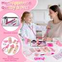 Sundaymot Doctor Kit for Girls, 34 Pcs Doctor kit for Toddlers 3-5 with Medical Storage Bag & Real Stethoscope Pretend Play Doctor Set, Doctor Play Gift for Kids Toddlers Role Play