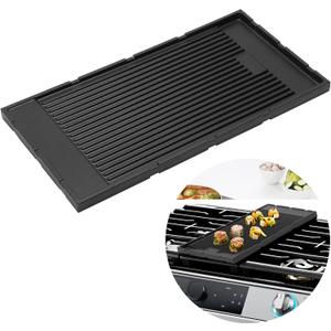 NEW HG-GRZ-NS Griddle, High Grate Reversible Cast Iron Griddle  Durable Matte Enamel, Dual-Sided Grill, Compatible with ZLINE 24 30 36 48 60 InchGas & Electric Ranges