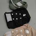 Wegreeco Cat Diapers, Cat Diapers for Male Female Cats Spraying Incontinence, Reusable Adjustable Highly Absorbent (3 Pack, Medium) (Green, Gold, Black)