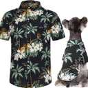 Hawaii Dog Shirt, Pet Summer T-Shirts Dog Style Floral Breathable Cool Clothes Hawaiian Shirts for Small Dogs and Cats Owner and Pet Shirts are Sold Separately, L for Pets