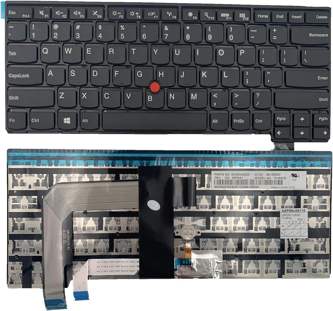 Laptop Replacement US Layout with Pointer Keyboard for Thinkpad T460s T470s S2 01EN682 01EN723 FRU00PA547 00PA465 00PA474 00PA464 00PA544