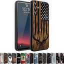HQUSZPT Phone Case Compatiable for Samsung Galaxy S25 Plus 5G,Slim Shockproof Protective Cover for Man Women Girl Boy Children,Wood Grain American Flag Flying Eagle
