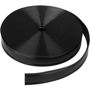 1" RV Vinyl Trim Molding Insert Black,for RV Camper Travel Trailer Screw Cover Gutter Corner Channel Outside Seam roof Edge Track Heavy Duty Trim (50 ft)