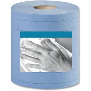 Tork Industrial Paper Wiper, 4-Ply, 11 x 15.75, Blue, 375 Wipes/Roll, 2 Roll/Carton (TRK13244101)