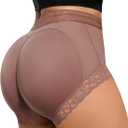 Lover-Beauty Butt Lifting Panties Tummy Control Shapewear for Women No Pad Faja Shorts Lace Booty Lifting Shapewear (Small, Skin)