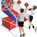 2-Player Kids Arcade Basketball Game Set, Dual Upgraded Hoop with LED Light Electronic Scoreboard 4 Balls, 3-12 Kids Sports Toys Carnival Games, Home Backyard Indoor Outdoor, Boys Girls Toddlers Gifts
