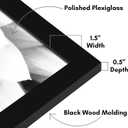 Americanflat 24x34 Poster Frame with Polished Plexiglass - Black Picture Frame - Wide Photo Frames Made of Engineered Wood for Vertical or Horizontal Wall Display - Epic Collection - Black