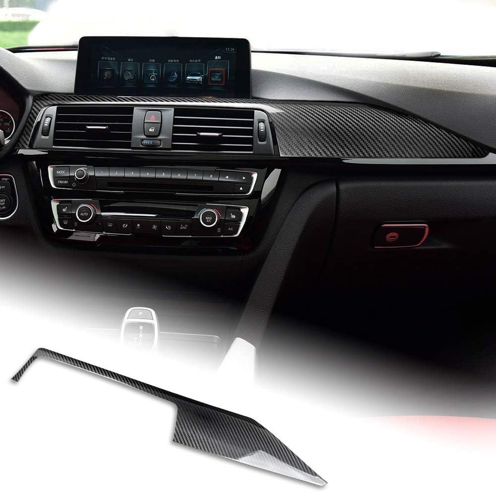 AIRSPEED Carbon Fiber Car Dashboard Panel Decorative Sticker for BMW F30 F31 F32 F33 F34 F36 Accessories (Dashboard Cover Black)