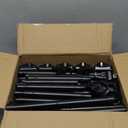 BONPALLY Room Divider Curtain Rod for Wide Space Room Separation, 28-171inch(W) 4-10ft(H) Adjustable No Drilling Tension Curtain Rods, Heavy Duty Temporary Privacy Wall Divider, Black