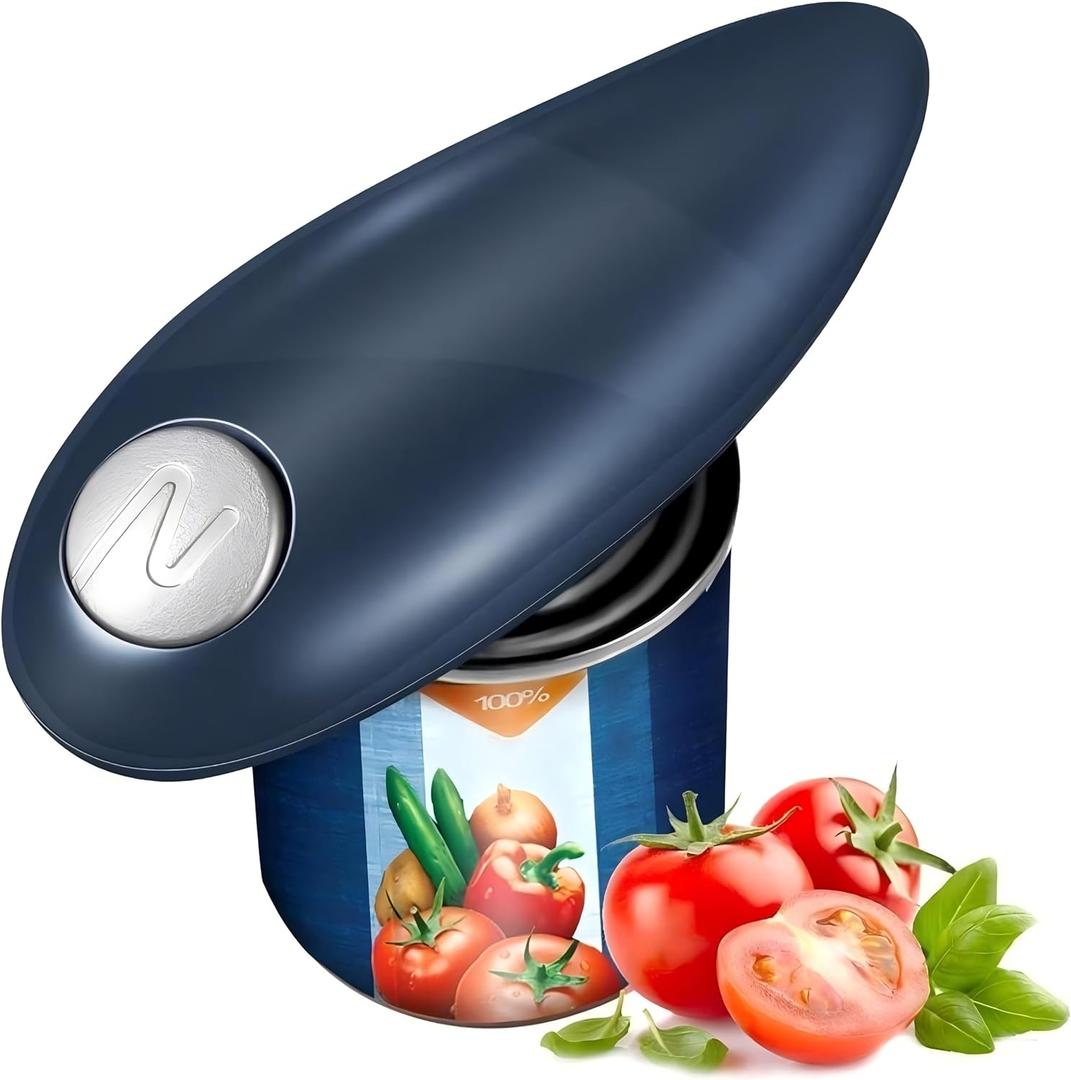 Electric Can Opener, No Sharp Edge Kitchen Can Opener, Food-Grade Safe, Arthritis-Friendly Design, Best Kitchen Gadget for Arthritis and Seniors