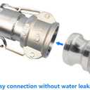 316 Stainless Steel Global Type A Cam and Groove Hose Fitting,2''Camlock Fittings,Male Adapter Female NPT Thread Camlock Fitting 2 Pack