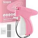 Stitch Gun for Clothes, Handheld Stitch Tag Gun, Fabric Stapler for Clothing Fixer, Sewing Kit Including 1,000 Black Fasteners & 1,000 White Fasteners & 6 Needles