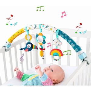 Pau1Hami1ton Baby Stroller Arch Toys, Car Seat Toys,Bouncer Toy Bar/Mobile for Bassinet,Adjustable Baby Hanging Toys Fit for Crib Bed,Stroller,Car Seat.S-19(Bee)