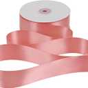 MEEDEE Blush Satin Ribbon 1-1/2 Inch Blush Pink Ribbon Lux Double Faced Satin Ribbons by 50 Yards Polyester Satin Ribbons for Crafts, Weddings, Flower Bouquet, Holiday Decorating