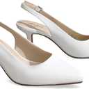 Ankis Women's Slingback Kitten Heels Closed Pointed Toe Low Heel Pumps Comfortable Dress Shoes for Wedding Party Work Office Business Casual Daily Wear 2.5inch, Size: 9.5