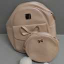 I IHAYNER Girls Bowknot 3-Pieces Fahsion Leather Backpack Backpack Purse for Women Rucksack for Ladies Shoulder Bag