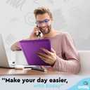 2 x Clipboard with Storage Purple, Letter Size Storage Clipboard with Compartments Case for Nurse Teachers Plastic Translucent Holds 100 Sheets Also Avail. in Green, Pink, Red, Blue, Grey, Black-by Enday