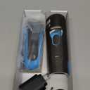 Braun Electric Series 3 Razor with Precision Trimmer, Rechargeable, Wet & Dry Foil Shaver for Men, Blue/Black, 4 Piece