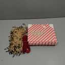 Moinchore 40 Pack Small Christmas Paper Bags with Handles Christmas Goodie Gift Bags with Bow Ribbon 5.5 x 2.4 x 4.7 Inches Xmas Candy Goodies Mini Sack(Red,Stripes)