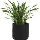 MEGASKET Cotton Rope Plant Basket, Woven Basket Planter for 10 inch Pot, Round Indoor Tree Pot Cover, Small Storage Bin Organizer, Modern Bins for Plants and Home Decor, 11X11, Black