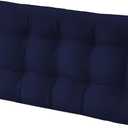 Tufted Bench Cushions for Outdoor Furniture, 44" x 19" Porch Swing Cushions Filled with Foam, Overstuffed Patio Cushions for Bench Loveseat with 2-3 Seats,Thick and Water Resistant, Navy
