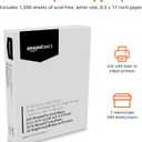 Amazon Basics Multipurpose Copy Printer Paper, 20 lb, 8.5 x 11 Inches, 3 Reams (1,500 Sheets), 92 Bright White for Home Use