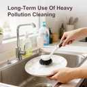 2 x Dish Brush, 2 Pack with Comfortable Handle, with Built-in Scraper, Scrub Brush with Medium Firm bristles for Cleaning Dishes, Sink, Pots (Brown)