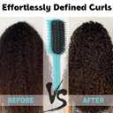 Curly Hair Brush, Volume Curl Defining Brush for Detangling Shaping and Styling Women's Curls, Reduce Pulling (Green)
