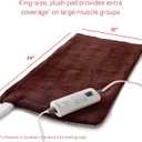 Sunbeam XL Back Neck and Shoulder Heat Therapy 12 x 24 with Auto Shut Off 6 Settings Machine-Washable Comfortable Microplush Fabric - Burgundy