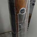 Lasko Oscillating Tower Fan with Remote, Quiet Floor Fans for Bedroom, 42", Woodgrain and Grey, T42954, 42.5"