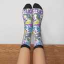 4 x Vintage Paisley Floral Funny Socks Novelty Crew Socks For Women Men