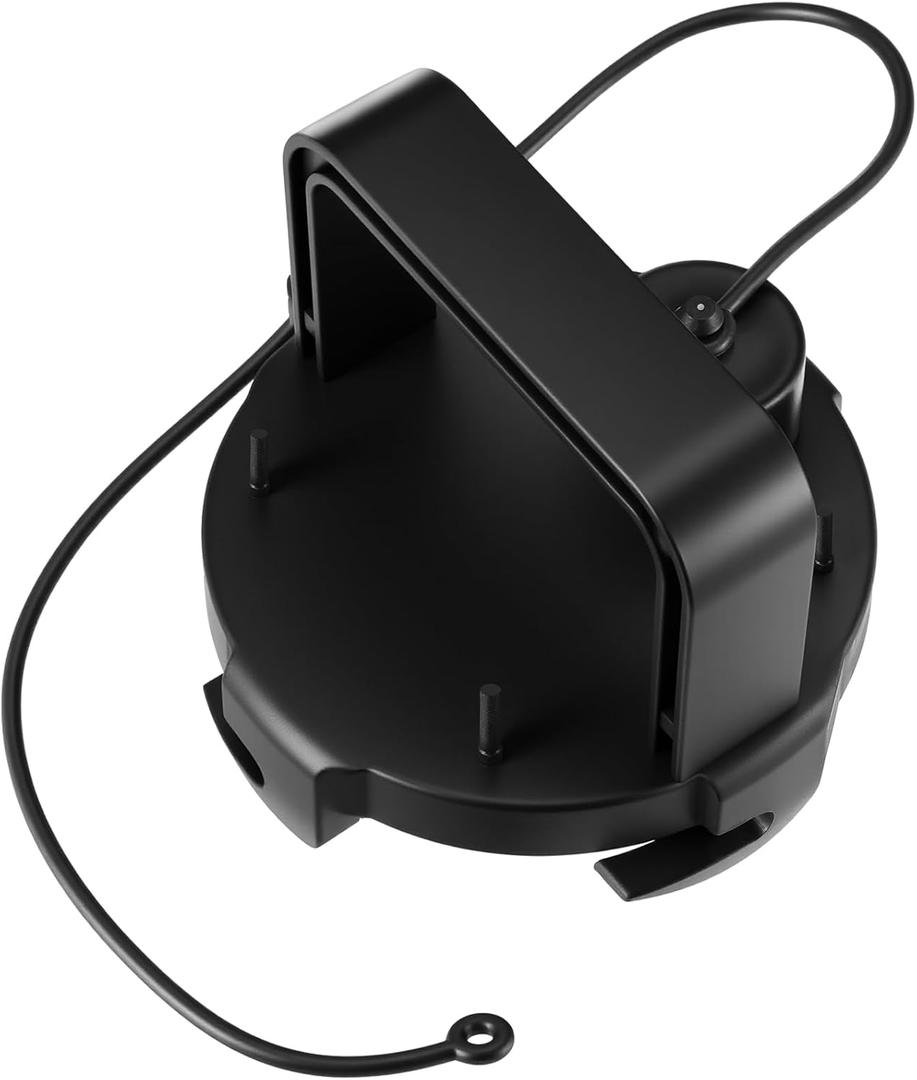 RV Sewer Valve Cap with Handle - 3'' RV Sewer Cover Waste Valve Cap for Camper Trailer Easy to Install & Use(1 Pcs,Black)