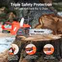 MAXLANDER 10-Inch Battery Operated Chainsaw, 20V Cordless Chainsaw, 2 Pcs 2.0Ah Batteries with Charger, Auto-Tension, Auto-Lubrication, Lightweight