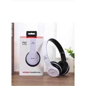 Wireless Headphones Over Ear P47 Super Bass 5.1, Volume Control, Bluetooth, Card Support SD, LED Lights, Compatible with Apple & Android, Built-in Microphone, FM Radio