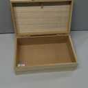 Juvale Wooden Box with Hinged Lid - Jewelry Storage for Rings & Trinkets - Decorative Storage Box for Coffee Table & Nightstand - 9.5 x 5.9 x 3.2 in, Pack of 1, Brown