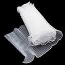 PH PandaHall 10 Yards Organza Ruffled Lace Organza Gradient White Tulle Fabric Applique Trim Trimming Ruffle Pleated Chiffon Trim for Craft Sewing Bag Dress Gift Decoration 10.6 inch Wide
