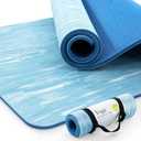 UMINEUX Extra Thick Yoga Mat, 2/5 Inch (10MM), Natural Rubber and TPE Non Slip Yoga Mats with Strap for Women Men, Eco Friendly Exercise Mat for Yoga, Pilates and Home Workout