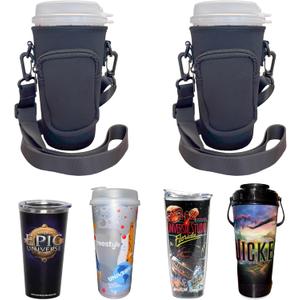 Universal Studios Must Haves Freestyle Cup Sling. Epic Universe Theme Park Essentials (Black, 2-Pack)