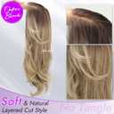 Eawwii 13x4 HD Lace Front Glueless Wigs for Women Ombre Blonde Long Layered Wave Wig Natural Hairline Heat Resistant Synthetic for Daily Use Beginner Friendly 26 Inch